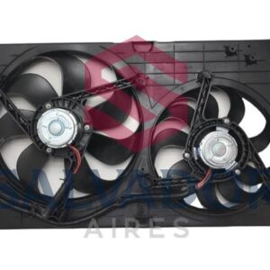 ELECTROVENTILADOR ORIGINAL VOLKSWAGEN BORA DOBLE CON ENCAUSADOR 9 ALETAS 285mm  7 ALETAS mm